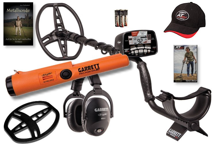 Garrett AT MAX Metalldetektor mit gratis Z-LYNK Funk-Pinpointer und Schatzsucherhandbuch