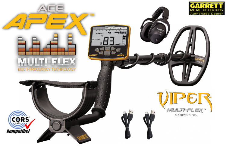 Garrett ACE APEX Metalldetektor mit Funkkopfhörer (wireless)