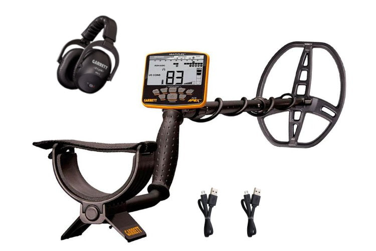 Garrett ACE APEX Metalldetektor mit Raider Spule und Funkkopfhörer (wireless)