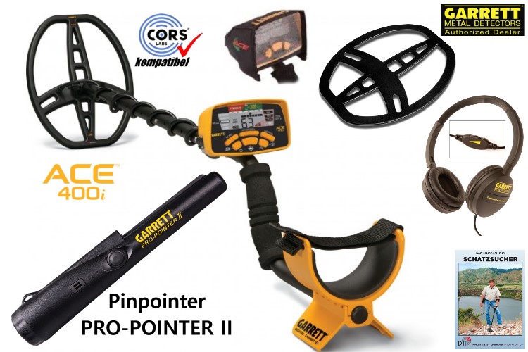 Garrett ACE 400i+ Metalldetektor & Pinpointer PRO-Pointer II