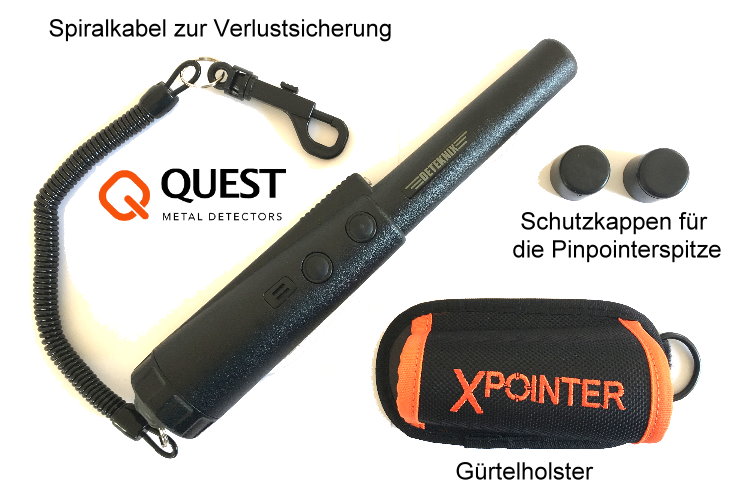 Quest Xpointer Pinpointer (neuestes Modell) + Zubehör
